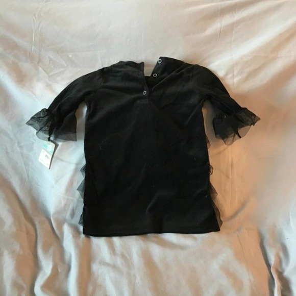 Carter's Girl's Frilly Black Top - Picture 1 of 6